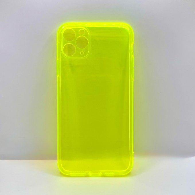 Coque iPhone 11 Pro Max Jaune Fluo