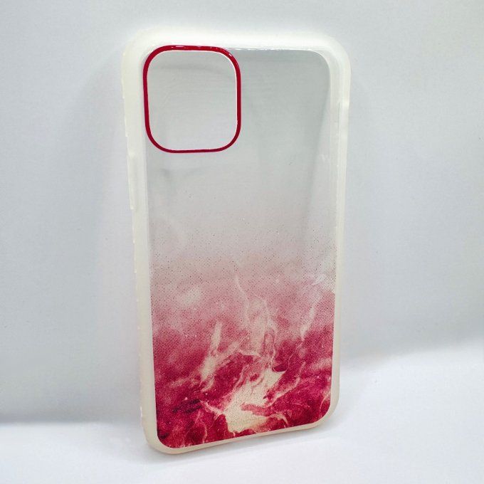 Coque iPhone 11 Pro effet marbre rose