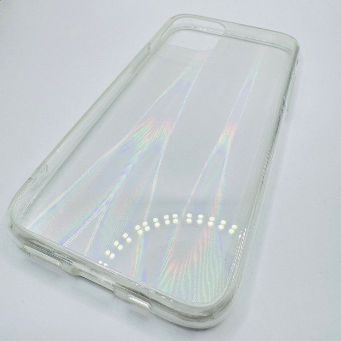 Coque iPhone 11 Pro transparente effet holographique